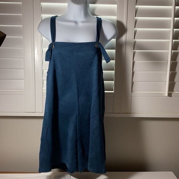 NWT MINKPINK Medina Suede Playsuit S Blue - Picture 5 of 15